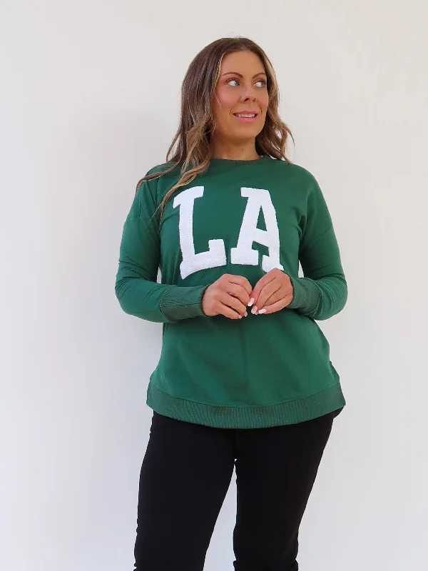 Lucy Crew Sweater - LA Green