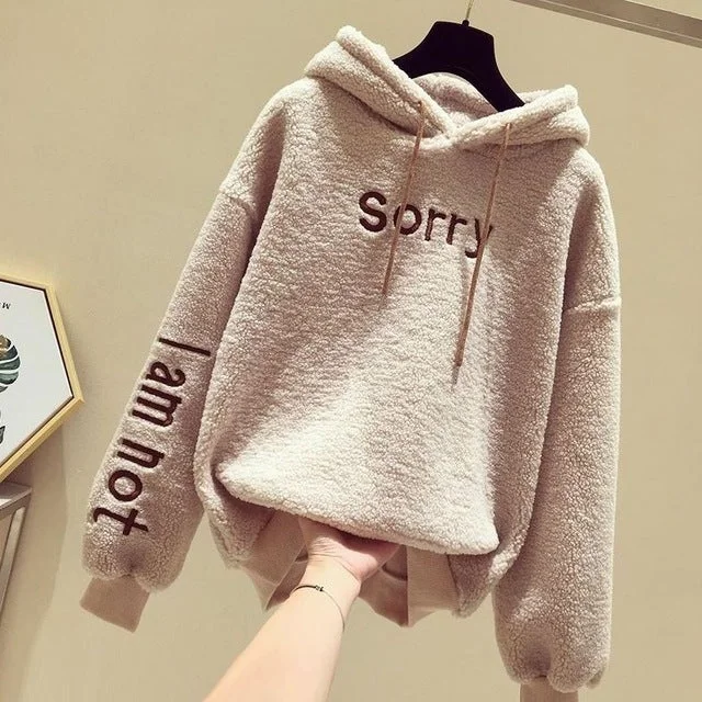 Warm Spring and Autumn Women Long Hoodies Women's Loose Hooded Sweatshirts Turtleneck Spring Thin Women's Hoodies