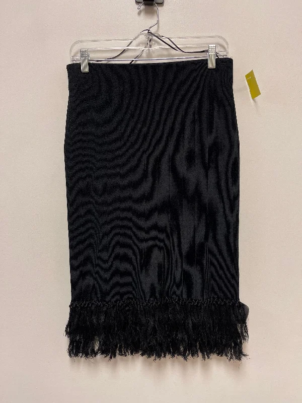 Skirt Midi By Ralph Lauren In Black, Size: 12