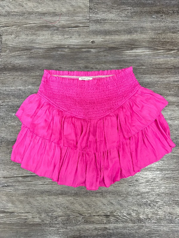 Skirt Mini & Short By Mustard Seed In Pink, Size: M