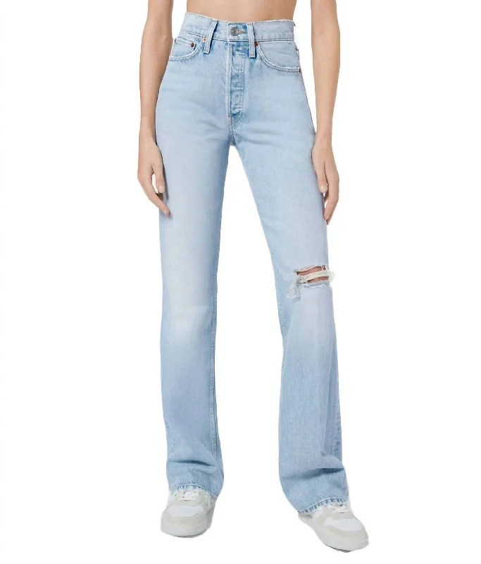 70's High Rise Bootcut Jean In Light Torn 7