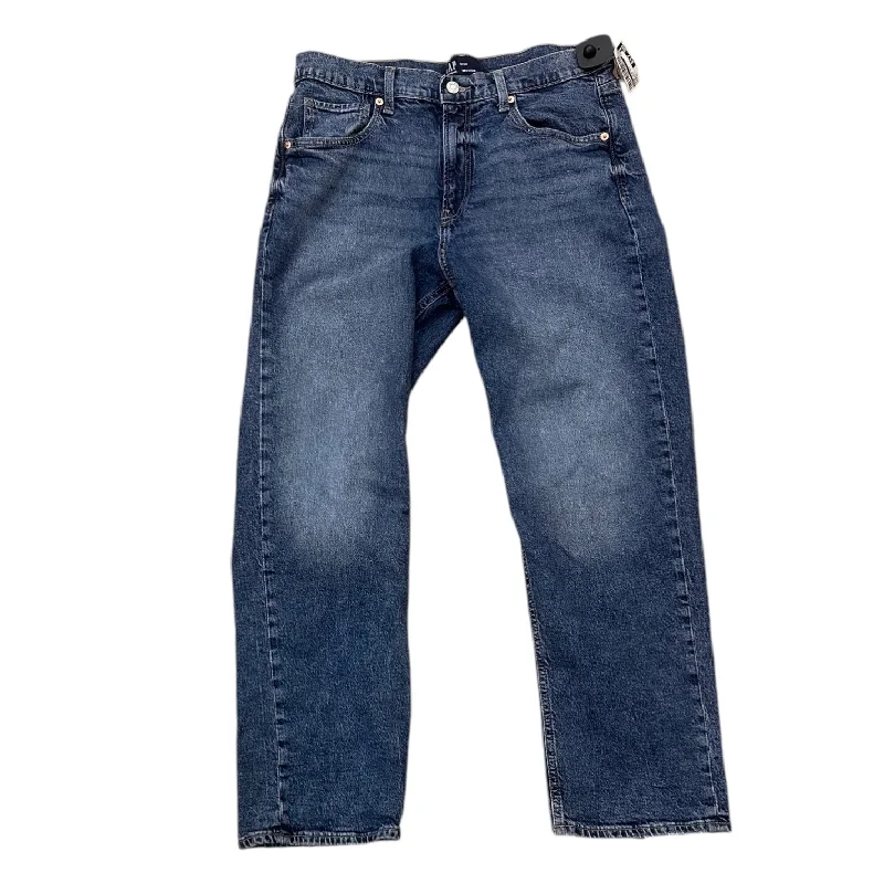 Jeans Straight By Gap In Blue Denim, Size: 12