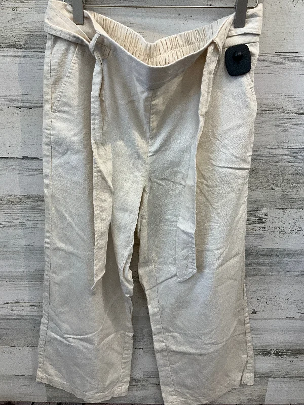 Pants Wide Leg By Clothes Mentor In Cream, Size: 10