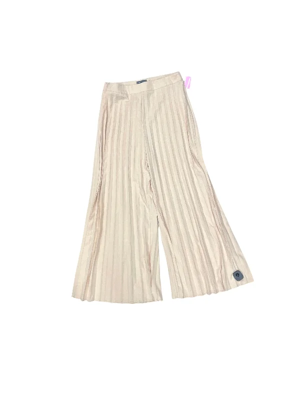 Pants Wide Leg By Shein In Tan, Size: L