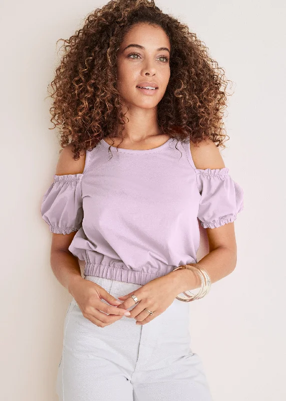 Cold Shoulder Top - Lilac