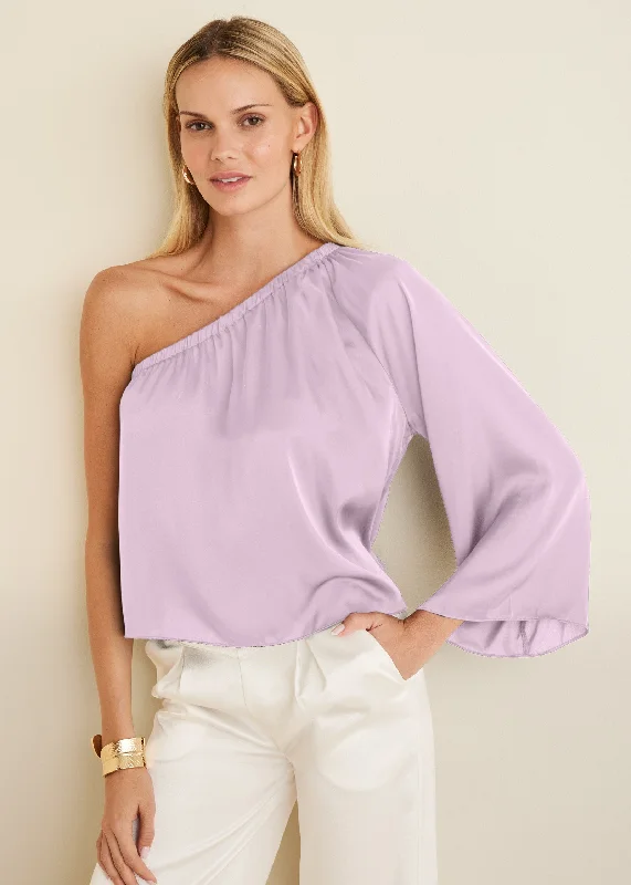 One Shoulder Top - Lilac