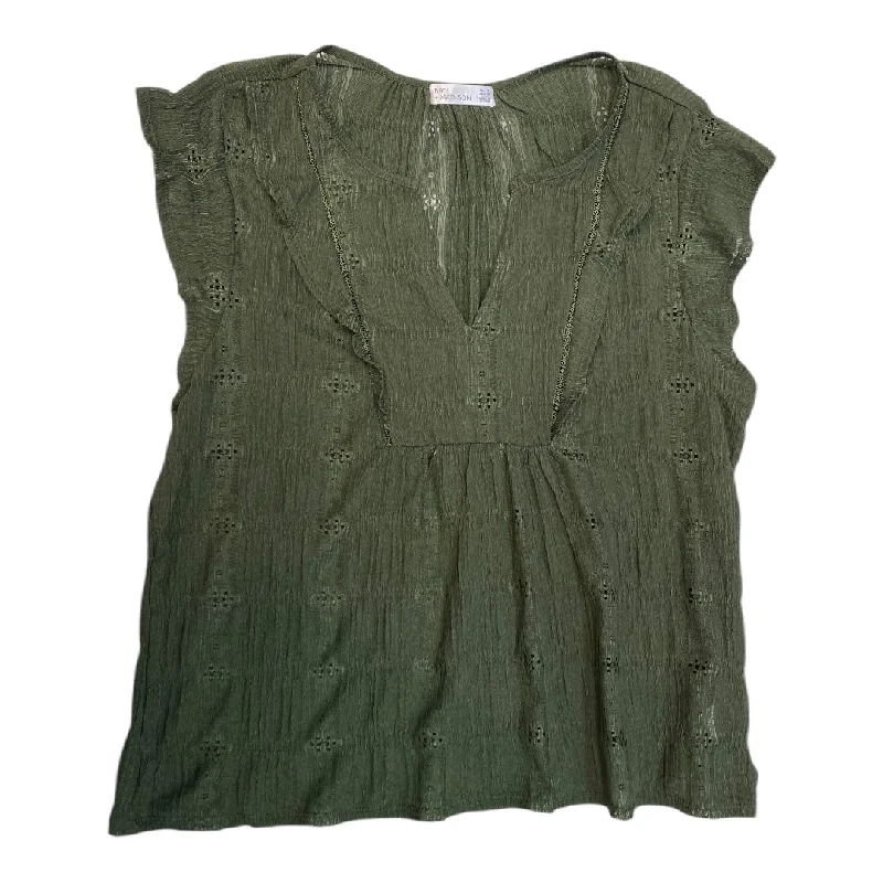 Top Sleeveless By 89th And Madison In Green, Size: Xl