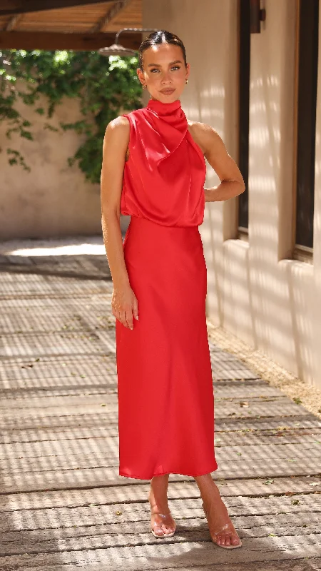 Esther Maxi Dress - Red