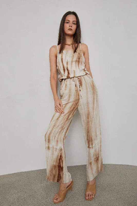 Tie Dye Loose Pants, Brown