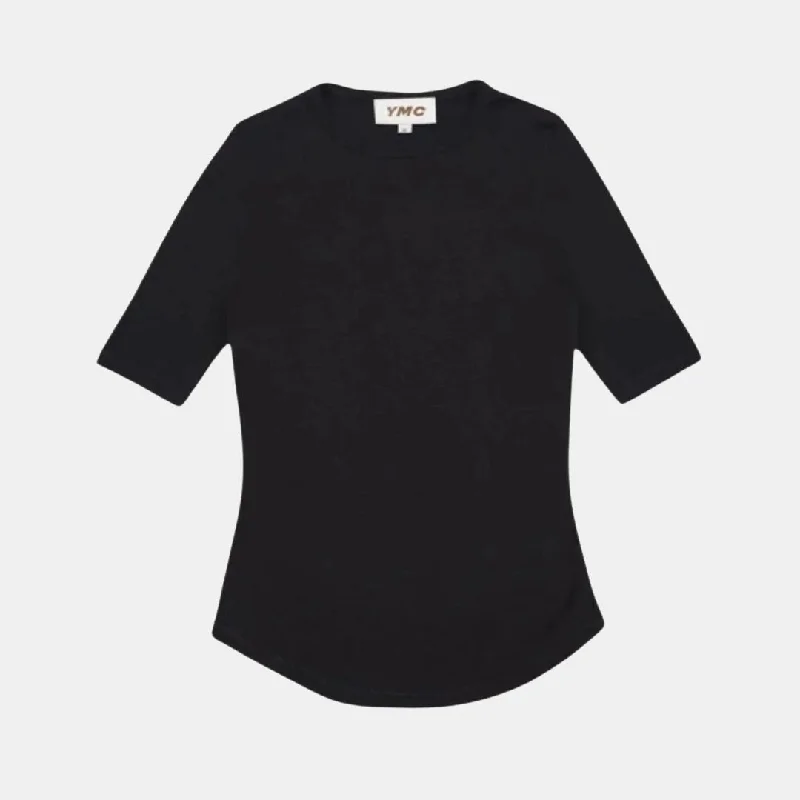 Charlotte Short Sleeve Top (Black)