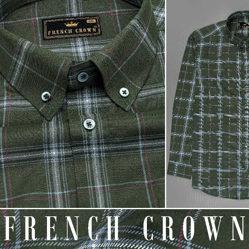 Green Plaid Royal Oxford Shirt