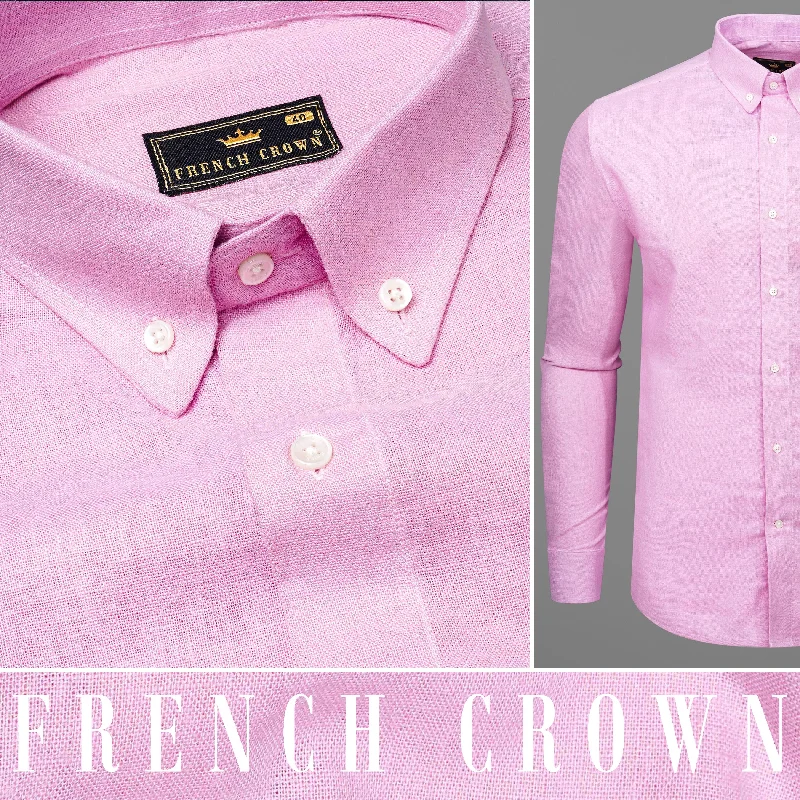 Melanie Pink Luxurious Linen Shirt